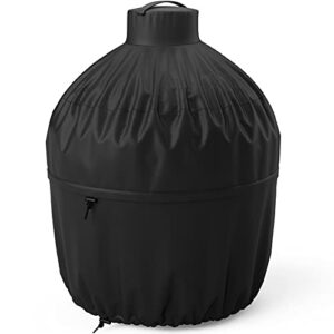 nupick grill cover for large big green egg, kamado joe classic grill, heavy duty and waterproof grill cover