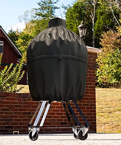 NUPICK Grill Cover for Large Big Green Egg, Kamado Joe Classic Grill, Heavy Duty and Waterproof Grill Cover