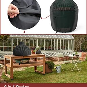 NUPICK Grill Cover for Large Big Green Egg, Kamado Joe Classic Grill, Heavy Duty and Waterproof Grill Cover