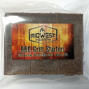 Midwest Hearth Charcoal Starters for BBQ Grill and Barbecue Smokers (24 Squares)