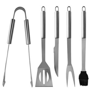 SDLQY-BBQ Grilling Tools Set - Stainless Steel Grilling Accessories with Free Portable Bag. (5PCS)