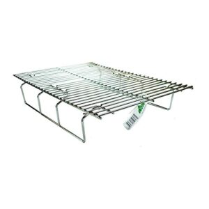 green mountain grills gmg-6034 collapsible upper rack for davy crocket pellet grill for doubled cooking space, silver