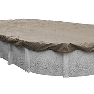 Pool Mate 571218-4 Sandstone Winter Pool Cover for Oval Above Ground Swimming Pools, 12 x 18-ft. Oval Pool