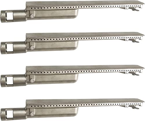 GRILLJOB 4 Pack Heavy Duty Cast Stainless Steel 304 BBQ Grill Burner Replacement Parts for Cal Flame G Series and P-Series Grills, NEXGRILL, Thermos Turbo Beefeater Bull Aussie Blaze