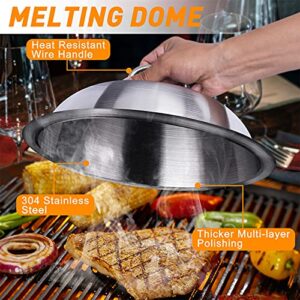 Flat Top Griddle Accessories Kit, 12 Inch Round Basting Cover with 7 Inch Burger Press, BBQ Accessories for Grill Cooking Indoor or Outdoor, for Blackstone and Camp Chef Griddle