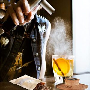 Cocktail-smoker kit Whiskey Bourbon Old-Fashioned - Drink Smoke Infuser Kit with dry Apple、Cherry、OAK、Walnut Wood Chips for Home、Party、kitchen Cold Smoker