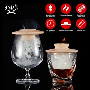 Cocktail-smoker kit Whiskey Bourbon Old-Fashioned - Drink Smoke Infuser Kit with dry Apple、Cherry、OAK、Walnut Wood Chips for Home、Party、kitchen Cold Smoker