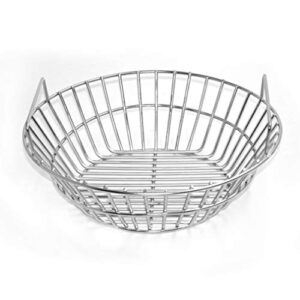 only fire #8537 charcoal ash basket, stainless steel charcoal holder with handles, grilling accessories, fits kamado joe classic
