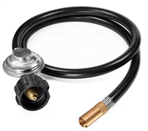 dozyant 6 feet propane regulator and hose for blackstone 17inch and 22inch table top griddle, replacement parts connect to large propane tank