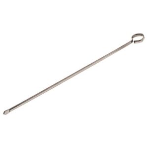 NEW, 8-Inch Long Stainless Steel Skewers, Barbecue Skewers, BBQ Skewers, Ring-Tip Handle, 1-Dozen Product Name