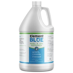 element blue – pool and spa defoamer – reduces bubble and foam for clean, clear water – for fountains, pools, hot tubs, and spas – fast-acting water pool defoamer – 64 oz