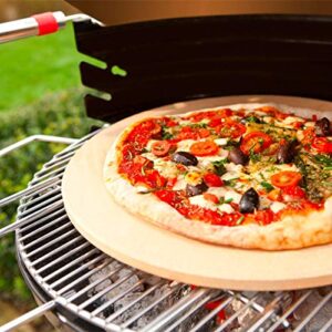 Dracarys 15" Round Pizza Stone Baking Stones for Grill and Oven,Big green Egg Accessories,Heavy Duty Ceramic Pizza Grilling Pan,Thermal Shock Resistance Perfect for Baking Crisp Crust Pizza