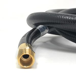 6' LP Propane Gas Hose Pressure Washer Hose Air Hose Assembly 3/8" Female Flare Coupling Connector Fitting x 3/8" Male NPT [948-814] High or Low Pressure for LP Gas Tanks RV BBQ Heaters Air Compressor