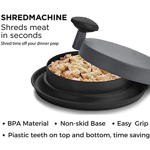LORELEJAM Chicken Shredder Tool, 25CM/9.8" Meat Shredder Pro Shred Machine Pulled Pork Claws Meat Grinders Kitchen Gadgets Black