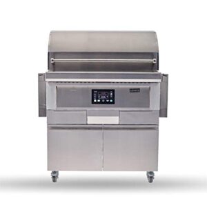 Coyote 36 Inch Freestanding Pellet Grill on Cart, Stainless Steel, Intuitive Digital Touch Control - C1P36-FS