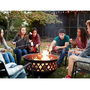 Marshmallow Roasting Sticks 15 Pack Extendable 32 Inch Telescoping Marshmallow Skewers & Hot Dog Forks with Wooden Handle Storage Bag for Campfire BBQ Backyard Fire Pit