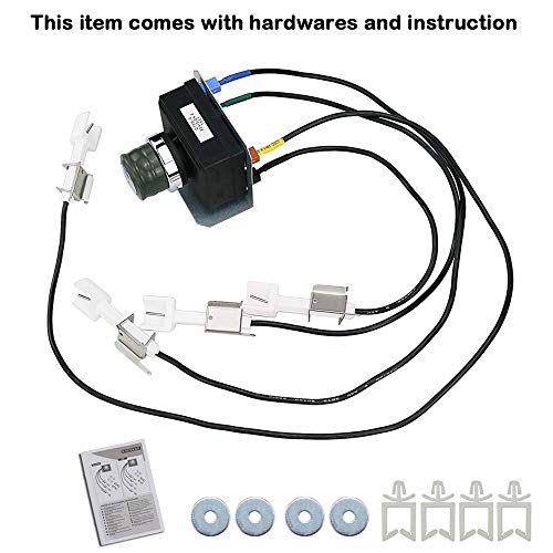 Uniflasy 7629 Grill Igniter Kit for Weber Genesis 330 Gas Grills with Front Mounted Control Panel (2011 - Newer) Electronic Igniter, Electrodes Ignitions Kit for Weber Genesis 300 Series, 65946