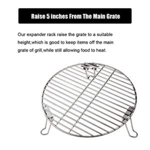 Mydracas Grill Expander Rack Stack Rack Expansion Grilling Rack Stainless Steel Fit Large & XL Big Green Egg Weber Kettle 22 Inches Charcoal Grill Kamado Joe,18" or Bigger Diameter Grill