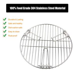 Mydracas Grill Expander Rack Stack Rack Expansion Grilling Rack Stainless Steel Fit Large & XL Big Green Egg Weber Kettle 22 Inches Charcoal Grill Kamado Joe,18" or Bigger Diameter Grill