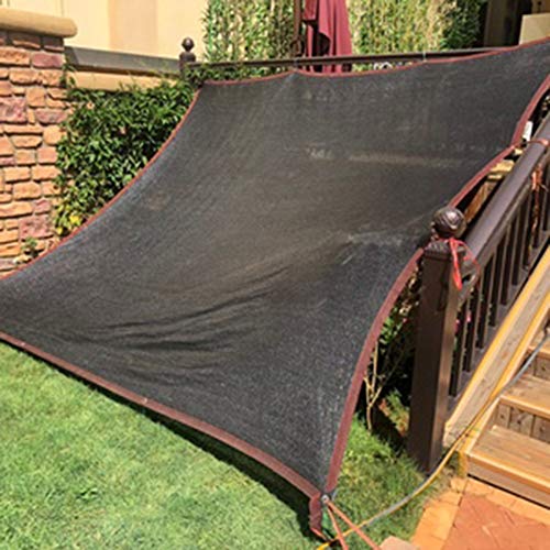 HLMBQ Black Shade Net Cloth 6.6'x10' Sunblock Privacy Screen Fabric Sun Mesh Net Shade Rate 90% Garden Patio RV Railing Window Custom Make Size