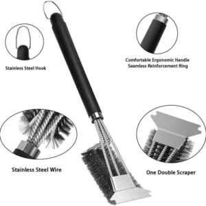 BBQ Brush,JIBOERTB,BBQ Grill Brush for Outdoor Grill-Proof Stainless Steel,Grill Accessories,Grill Tools for Outdoor Grill,Weber Grill Accessories