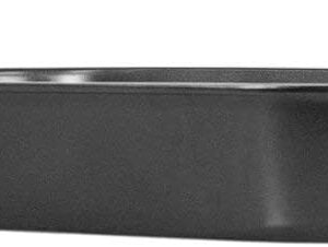 Deluxe Non Stick Roaster/Roasting Pan with Handles and Grill Rack, Excellent for Turkeys, Hams and Chickens 14.5" x 11.5", Black