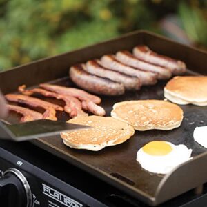 Char-Griller E8217 Flat Iron Portable Table Top 17” Gas Griddle Propane Grill, Black