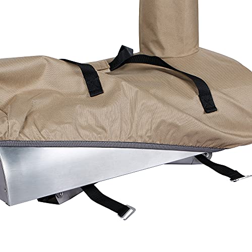 BIG HORN Pizza Oven Cover, Grill Cover Patio Pellet Pizza Oven Cover Waterproof Heavy Duty Weather Resistant PVC Oxford Fabric Cover, Brown