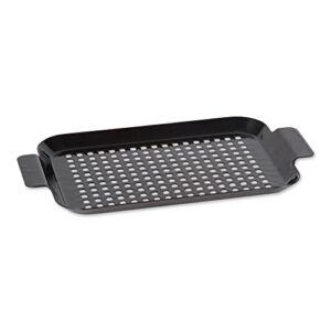 RSVP International Barbeque Grilling Collection Porcelain Coated Grill Tray, Dishwasher Safe, Small, 13x7.25