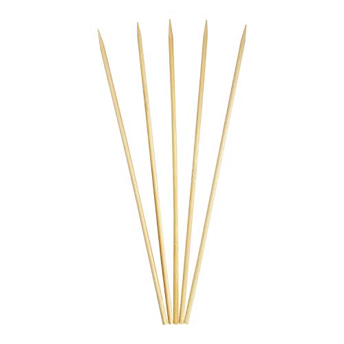 KingSeal Renewable Bamboo Heavy Weight Kebab Skewers, BBQ Sticks, 10 Inches x 3.8 mm Diameter, Retail Pack - 2 Bags of 100 (200 Count)