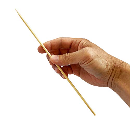 KingSeal Renewable Bamboo Heavy Weight Kebab Skewers, BBQ Sticks, 10 Inches x 3.8 mm Diameter, Retail Pack - 2 Bags of 100 (200 Count)