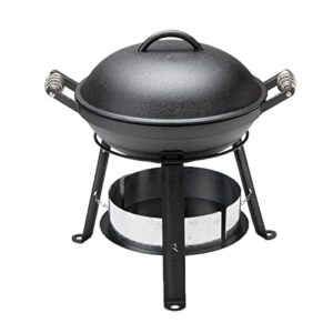 barebones all-in-one cast iron grill, dutch oven for camping and outdoor cooking