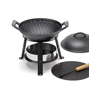 Barebones All-in-One Cast Iron Grill, Dutch Oven for Camping and Outdoor Cooking