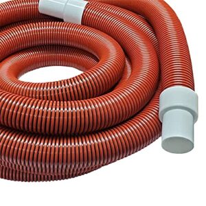 puri tech 1.5 inch diameter x 50 feet long heavy duty commercial grade vacuum hose for in-ground swimming pools with uv and chemical protection