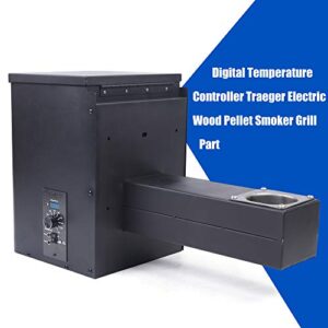 Pellet BBQ Smoker Hopper Assembly Kit, Intelligent Digital Temperature Controller Electric Wood Pellet Smoker Grill Part for Grill, Smoke, Bake, Roast, Braise, and BBQ