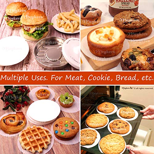 Meykers Wax Patty Paper Sheets for 5 Inches Burger Press - 500 Pcs Round hamburger patty paper to Separate Frozen Pressed Patties - Circle Burger Paper for Easy Release from Patty Maker Mold