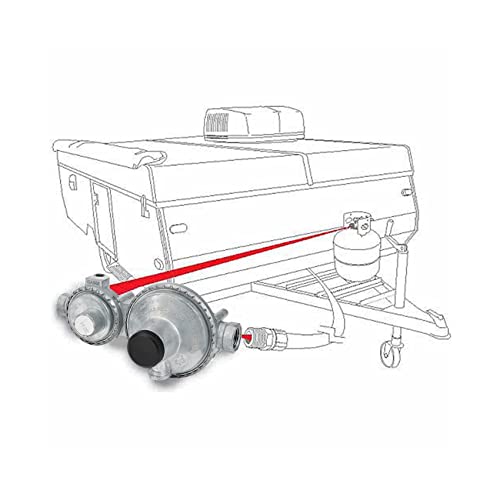 Stanbroil Horizontal Two Stage Propane Regulator, Outlet 3/8 inch Female NPT and Inlet 1/4 inch Female NPT