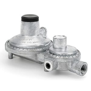 Stanbroil Horizontal Two Stage Propane Regulator, Outlet 3/8 inch Female NPT and Inlet 1/4 inch Female NPT