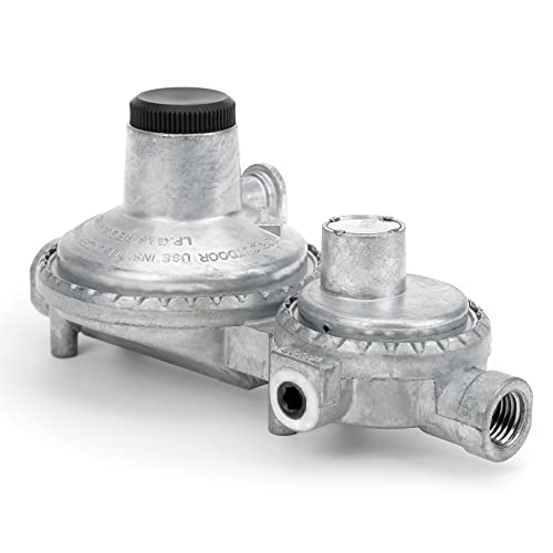 Stanbroil Horizontal Two Stage Propane Regulator, Outlet 3/8 inch Female NPT and Inlet 1/4 inch Female NPT