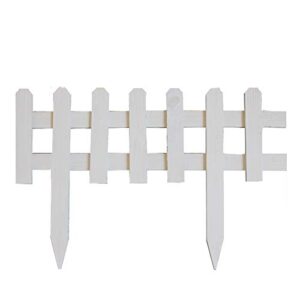lixiong garden fence outdoor plant picket fencing plant palisades decor privacy screen wooden animal barrier，6 size (color : white, size : 92x75cm)