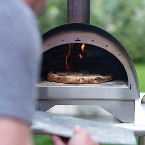 Cru Ovens Model 30 Outdoor Stainless Steel Portable Wood-Fired Pizza Oven, Pizza Peel + Embers Rake Included, Made in Portugal