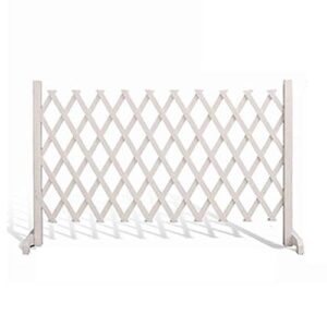 lixiong garden fence decor expanding fence animal barrier wooden plant palisades privacy screen for patio flower planting，5 size (color : white, size : 80x35cm)