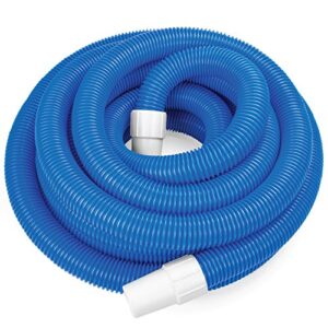 spiral wound swimming pool vac hose – 30 ft eva tube with 1.5-inch swivel cuff – extra maintenance supplies & replacement cleaning accessories for indoor/outdoor pools & spas