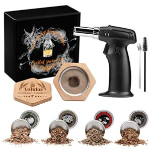 birthday gifts for him cocktail smoker kit with 4 wood chips,for whiskey lover, dad, husband, friend, gift for christmas gifts for him,birthday, valentine’s day, father’s day (no butane)
