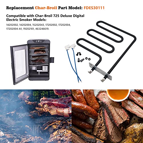 800 Watts Smoker Heating Element Kit Rplacement Part for Masterbuilt and Char-Broil Digital Electric Smokers, Model 9907090033 or FDES30111