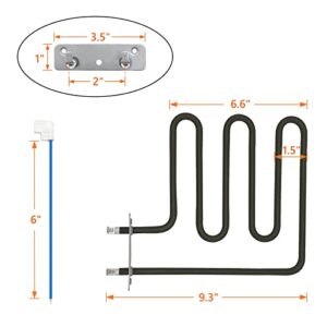 800 Watts Smoker Heating Element Kit Rplacement Part for Masterbuilt and Char-Broil Digital Electric Smokers, Model 9907090033 or FDES30111