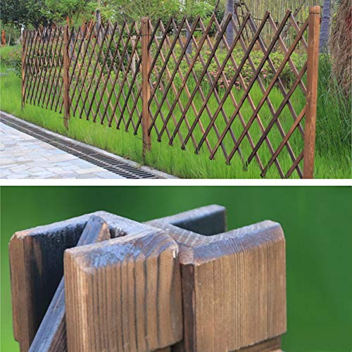 LIXIONG Garden Fence Outdoor Expanding Fence Decor Plant Picket Fencing Wooden Privacy Screen for Plants Growing， 4 Size (Size : 160x80cm)