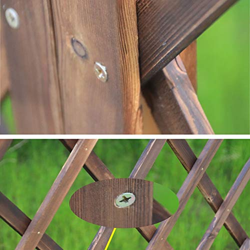 LIXIONG Garden Fence Outdoor Expanding Fence Decor Plant Picket Fencing Wooden Privacy Screen for Plants Growing， 4 Size (Size : 160x80cm)