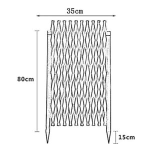 LIXIONG Garden Fence Outdoor Expanding Fence Decor Plant Picket Fencing Wooden Privacy Screen for Plants Growing， 4 Size (Size : 160x80cm)