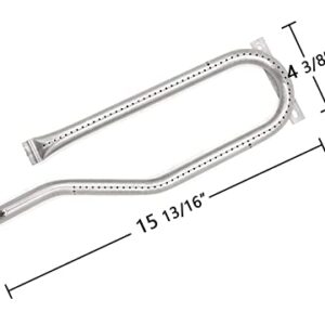 Votenli S9123A (5-Pack) 17 3/4" Heat Plates and 15 13/16" Burners Replacement for Jenn-Air 720-0336, 720-0337, 720-0511, 720-0512 Nexgrill 720-0336, 720-0337, 720-0511, 720-0512, 720-0586A, 720-0584A